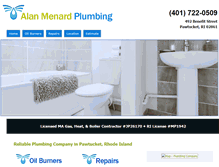 Tablet Screenshot of alanmenardplumbing.com
